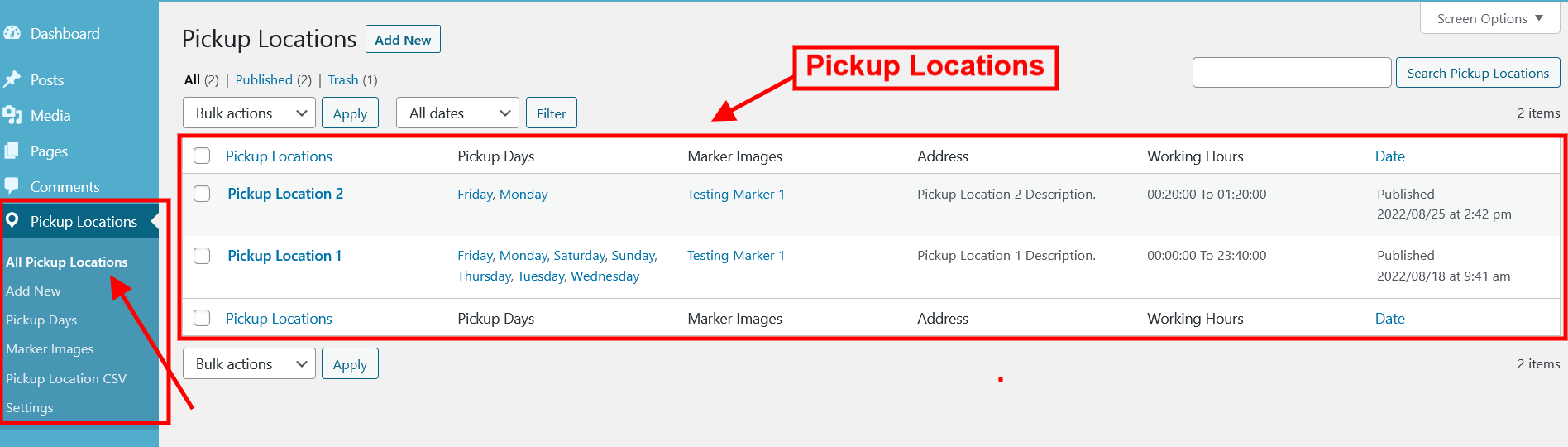 Pickup Location For WooCommerce Backend Add Location
